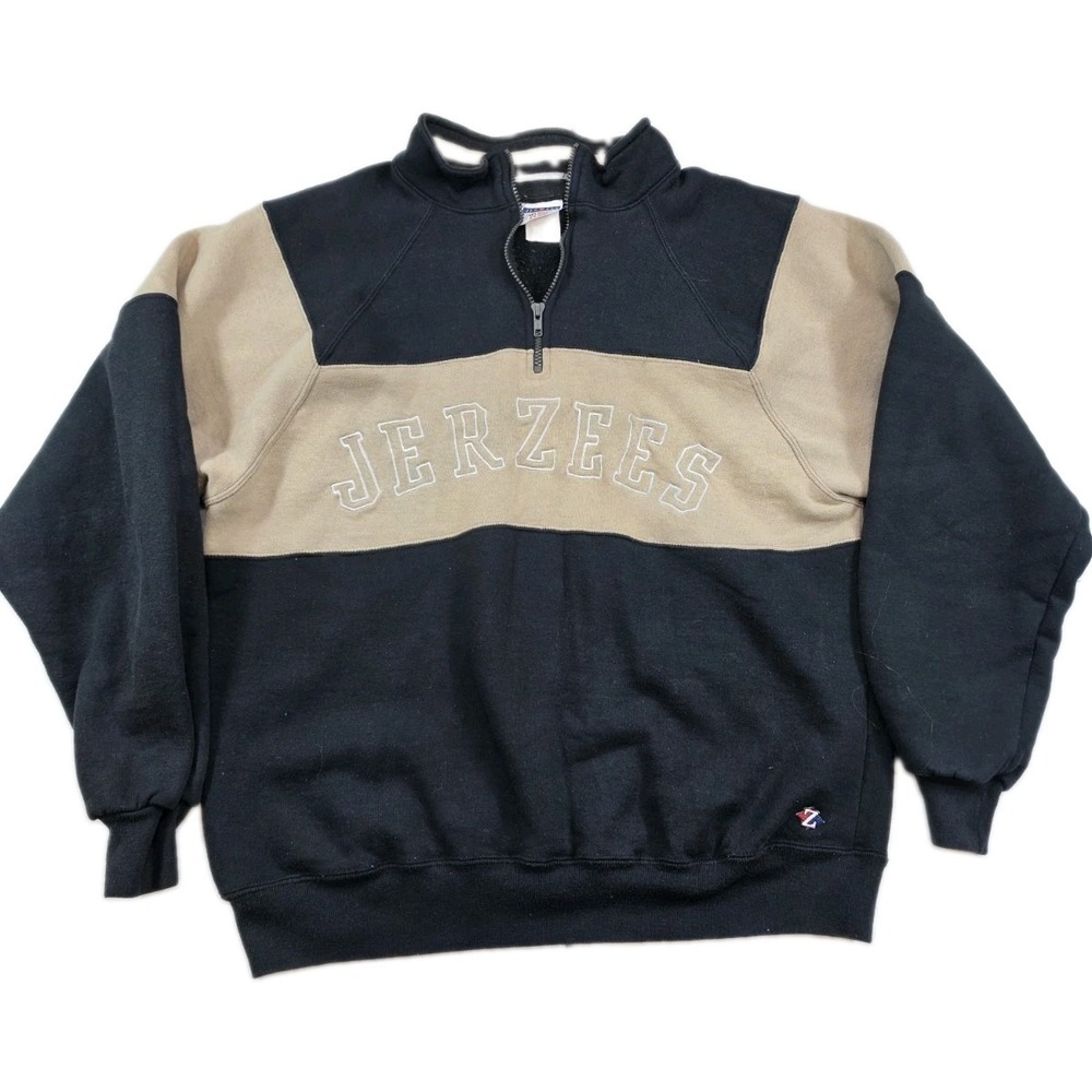 Vintage Jerzees World Class 1/4 Zip Sweatshirt Mens XL Cotton